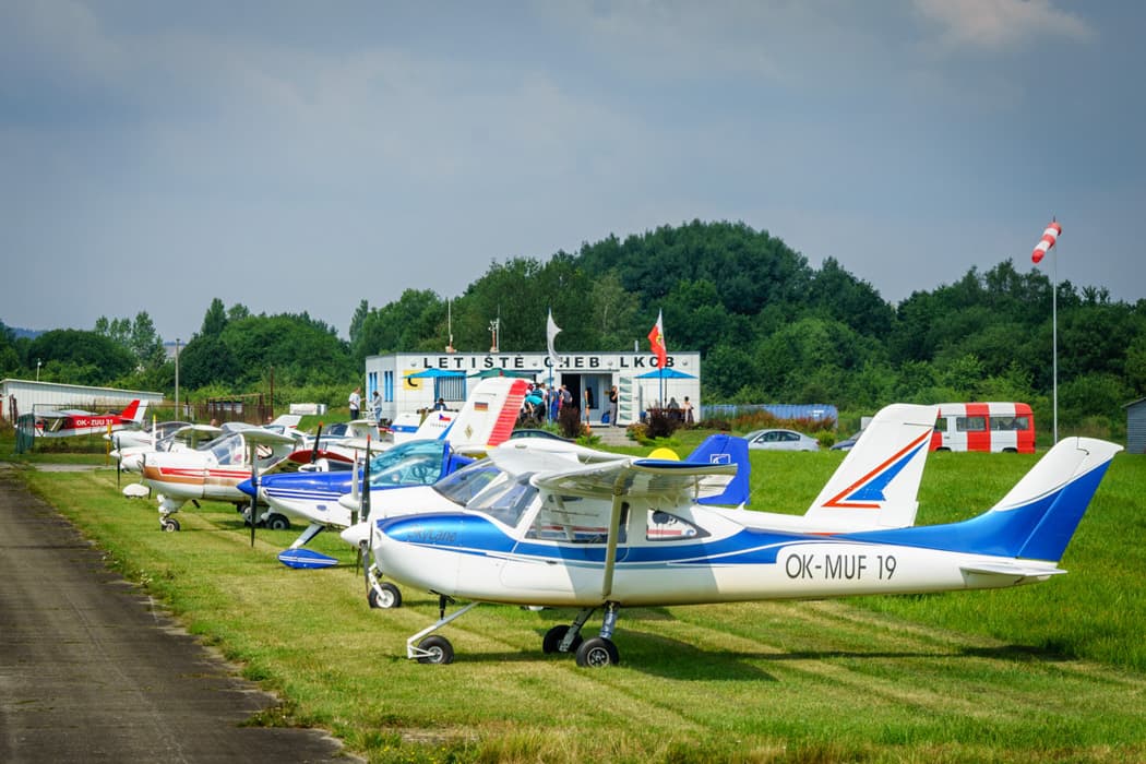 Some Aircrafts Lined Up in Row
